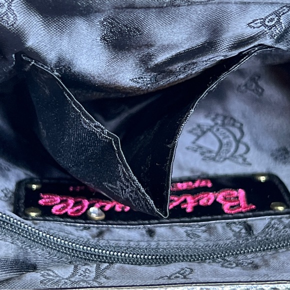 Betseyville By Betsey Johnson Red with White Polkadots and Black Bows Clutch - Picture 12 of 15